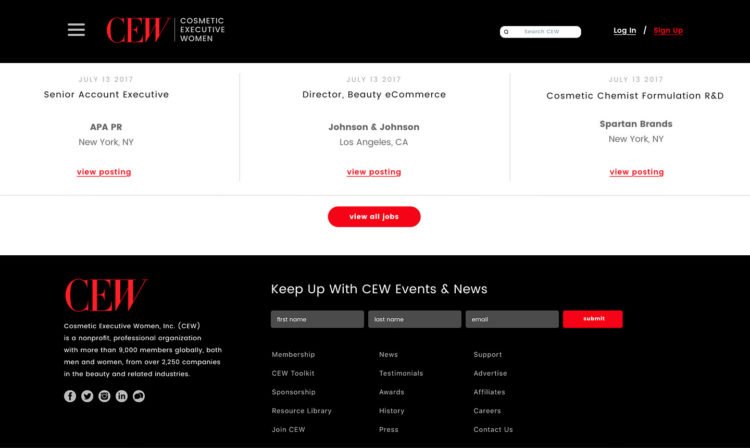 CEW Demo page software development company Rightapplications