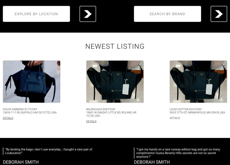 Accessoires rental website development company Rightapplications