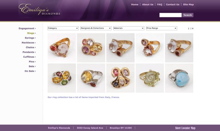 Emiliya's Diamonds software development company Rightapplications