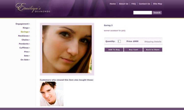 Emiliya's Diamonds software development company Rightapplications